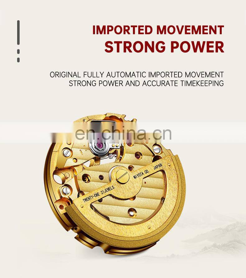 Diella Men's Mechanical Watch Jade Automatic Couple Pair Watch Simple Female Trend Wristwatch Genuine Leather Band 6001G