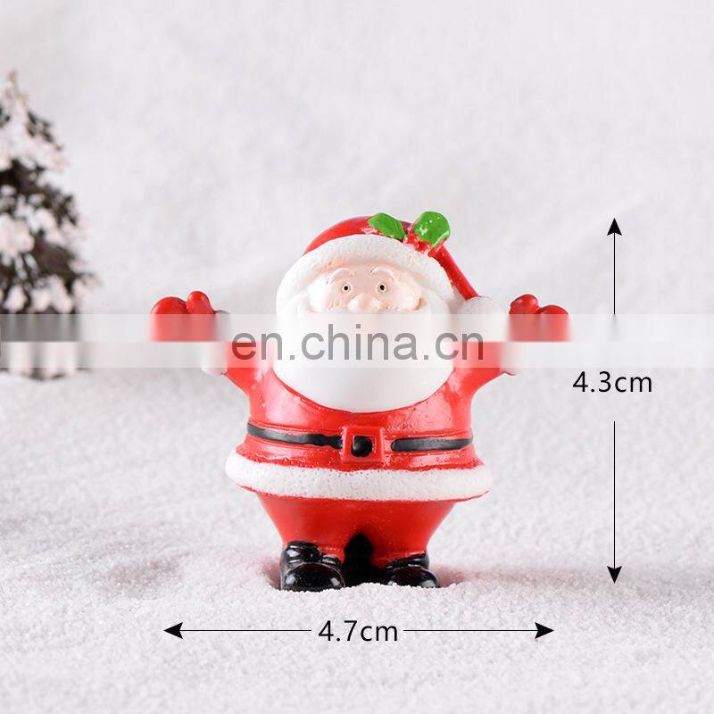 Christmas Resin Elk Santa Claus Ornaments Merry Christmas Decoration For Home Figurines Miniatures 2023 New Year Xmas Box Decor