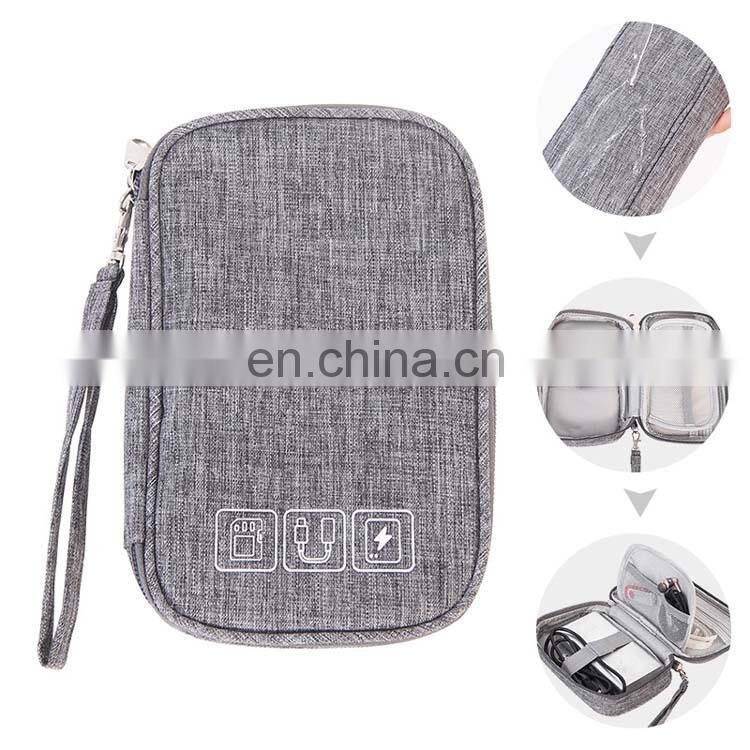 Travel Gadget Electronics Accessories Organizer Bag Portable Date USB Cable Storage Organizer Bag For Cord Charger Phone