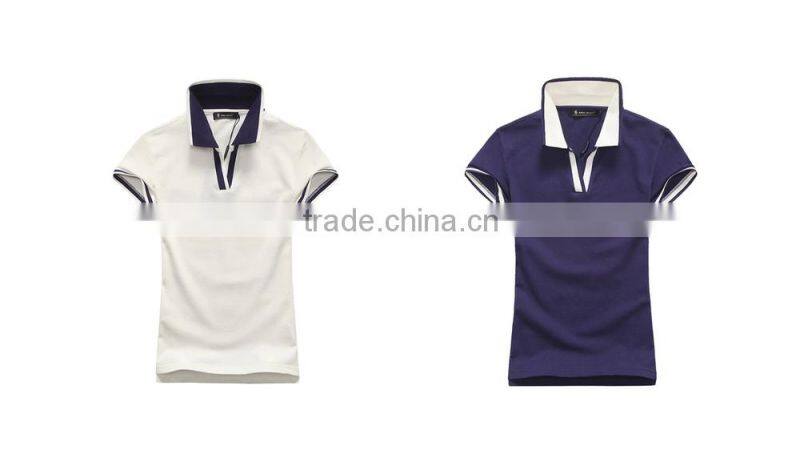 The new 2015 summer wear women's cotton and colorful candy color collar short sleeve polo shirt