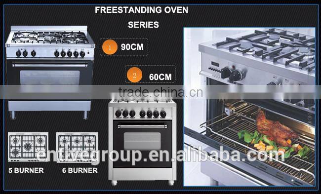 5 burner freestanding gas cooker range with oven