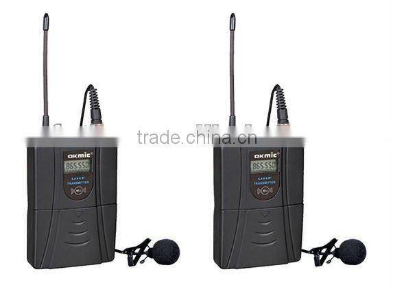 OK-4D UHF/PLL Double Channels Wireless Microphone Made in China