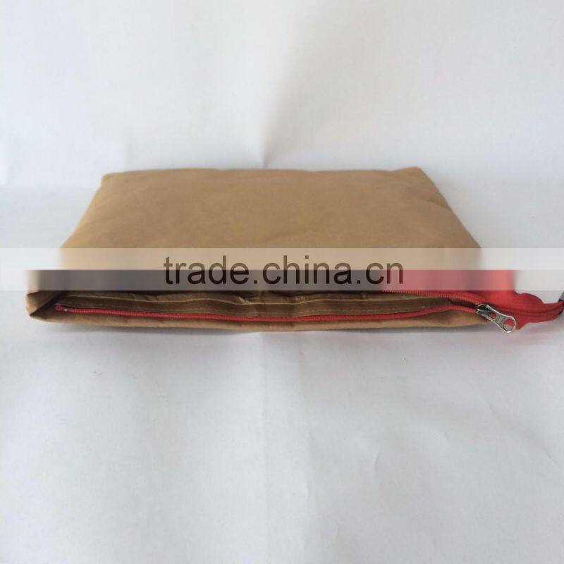 2016 zipper file envelope tablet computer bag kraft paper bag with handle