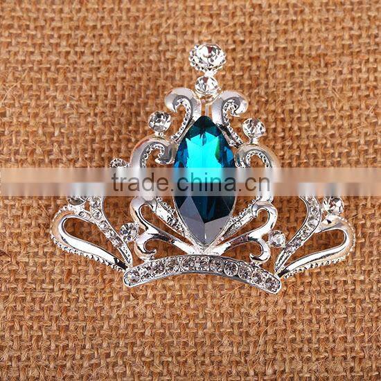 New design zinc alloy rhinestone crown brooch