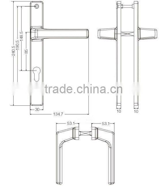 Aluminum door handle