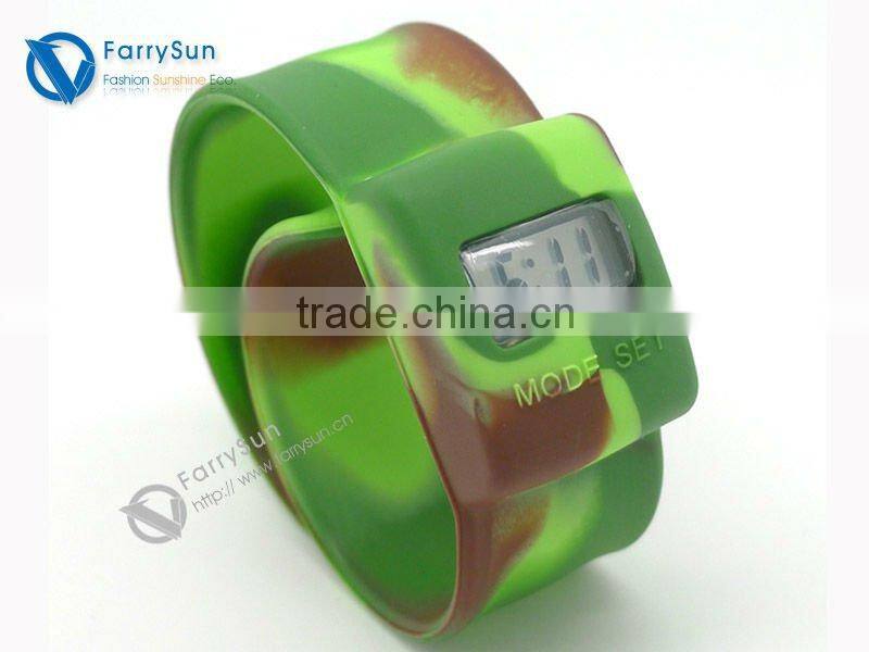 Shining trendy harmless silicone watches top brand