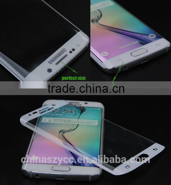 Full Screen Coverage Tempered anti-shock Glass cover for Samsung Galaxy S6 s7 Edge Cover Edged Part Cuved Glass Protecive Film