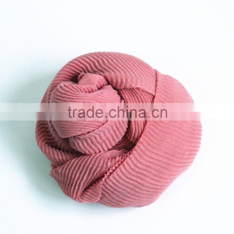 90CMX180CM Plain Cotton Voile Crinkled Ladies Head Scarves Wholesale