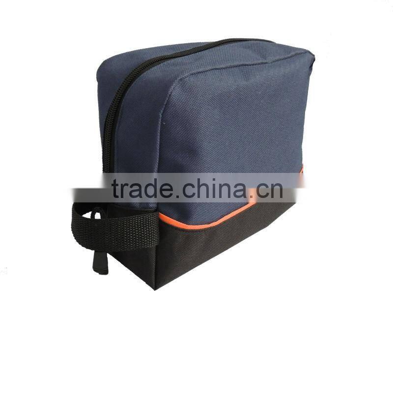 Portable waterproof polyester fabric makeup bag