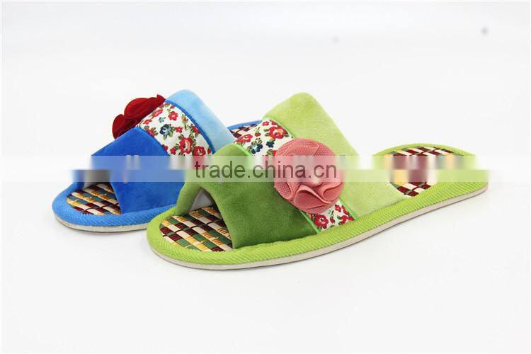 Flax slippers home indoor antiskid men and women natural bamboo rattan mat bottom cool summer slippers