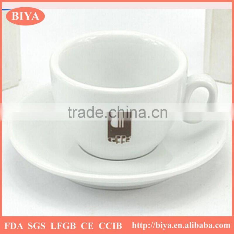 coffee cup plate set wholesale italy ceramics white fine porcelain espresso coffee cup and saucer and dish,accept custom logo