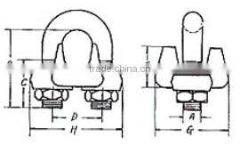 U.S. TYPE G-450 DROP FORGED WIRE ROPE CLIPS