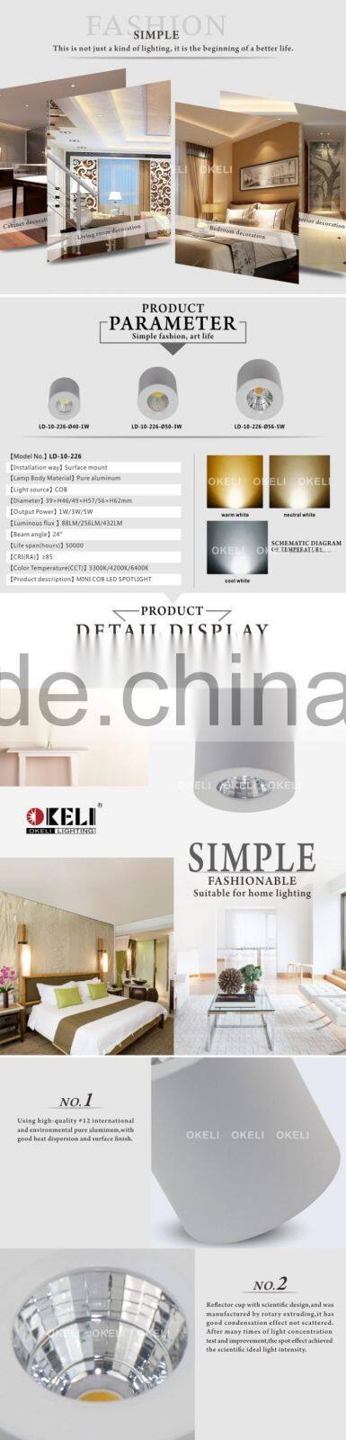 1w 3w 5w mini led spotlight with high PF driver