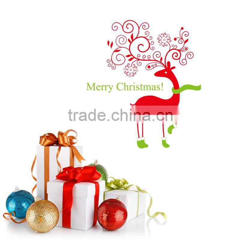 Christmas Reindeer Mural Removable Wall Sticker Decal Home Shop Window Decor DIY