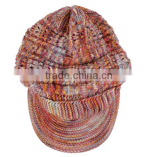 Waterproof knitting peaked cap for women wholesale
