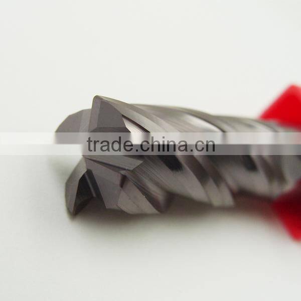 Solid Crabide china cnc milling radius end cutter/CNC Tool HRC55 Rounding Nose End Mill