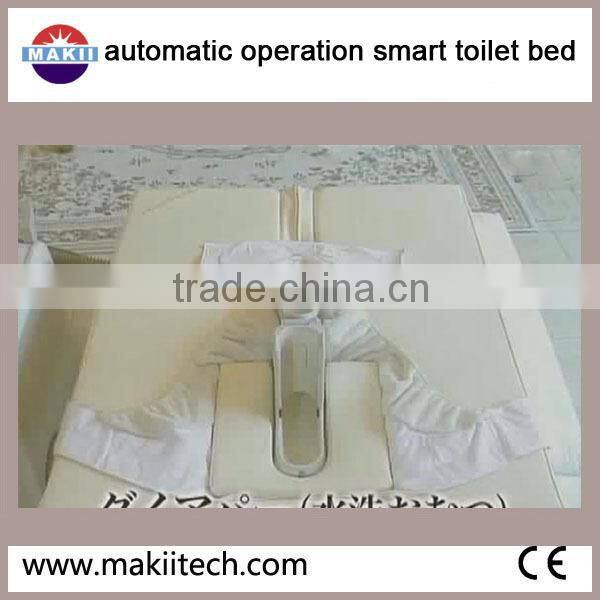 automatic toilet aid system for bedridden persons
