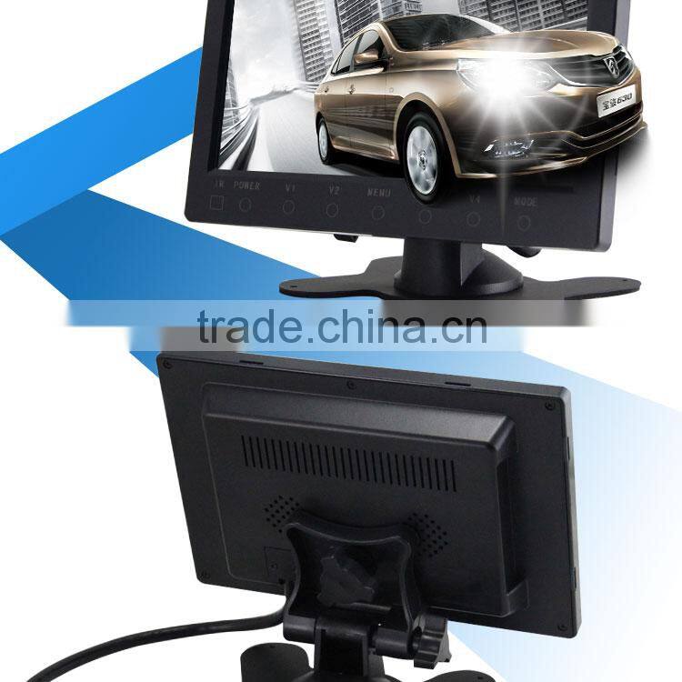 7 inch quad stand alone lcd monitor with 12v dc input with 4 video input can connect 4 cameras for Bus and Truck