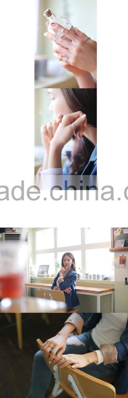 CYW South Korean style girl ring fashion christmas present girl jewelry s925 silver ring set