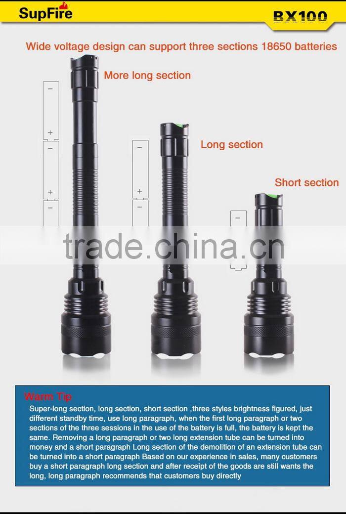 10W Brightness Industrial Torch With 3X18650 Battery