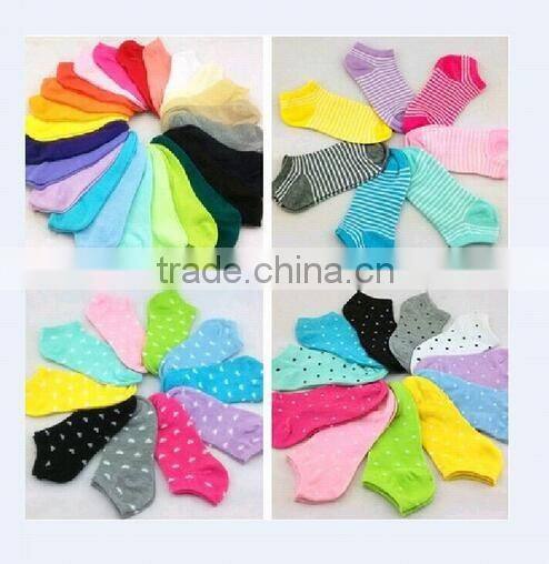 100% cotton summer giel and lady sock sweat absorbent