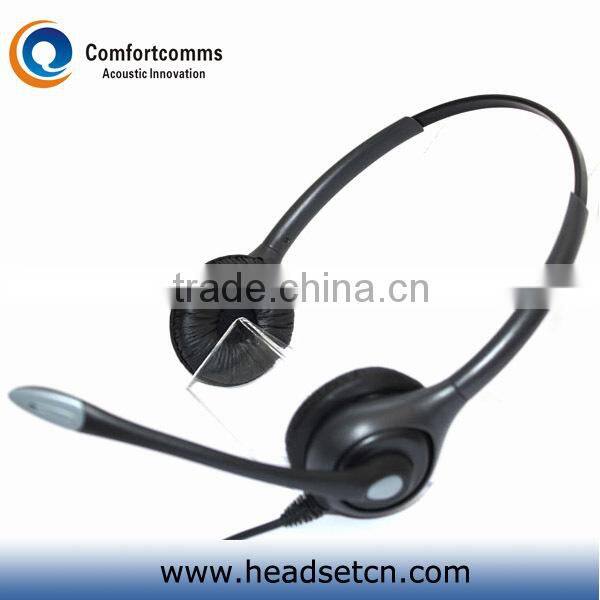 Binaural noise cancelling call center audio Multimedia USB Headset HSM-602RPQDUSBC