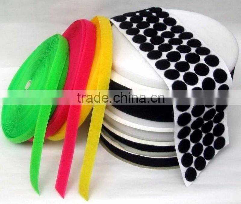 Nylon smooth loop side self-adhesive plastic hook loop dots