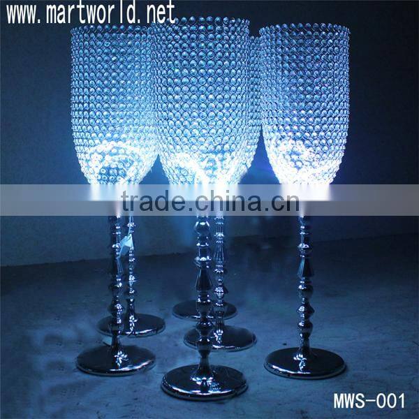 Wholesale high quality metal&crystal wedding pillar wedding walkway stand wedding column for party wedding decoration(MWS-001)