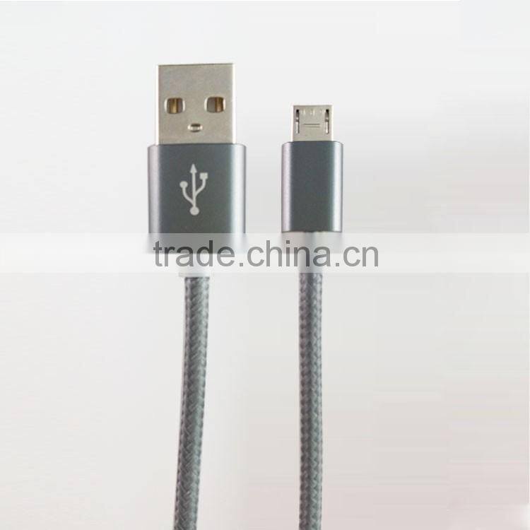 2015 new products china wholesale colorful micro braided usb cable for android mobile phone parts