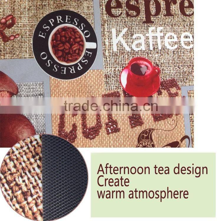 coffee bean design colors waterproof PVC carpet rug