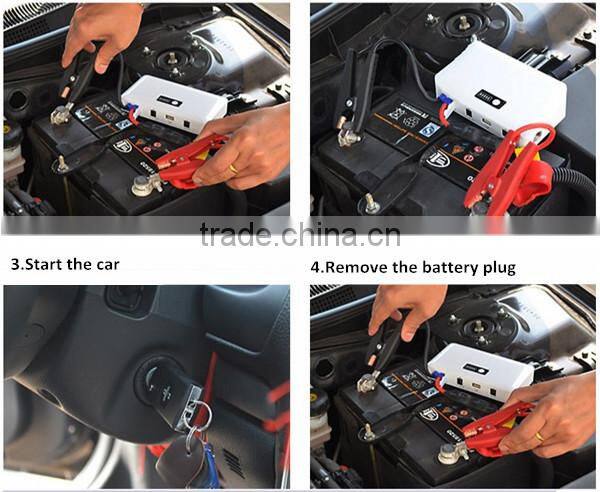 sunpow 12000mah high capacity power bank Multi-function mini 12v car jump starter for gasoline with Air compressor