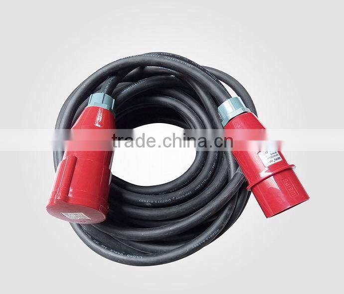 soft rubber power junction cable with 32A 5pin plugs