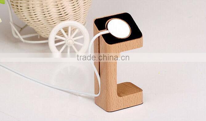 2 in 1 Charger Holder For Apple Watch Stand Bamboo Wood,For Dock