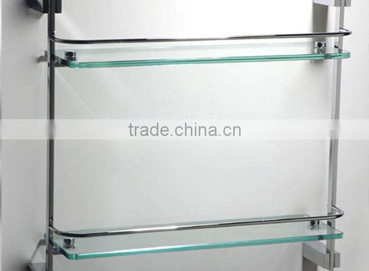 Most popular Beautiful Stainless steel glass corner shelf