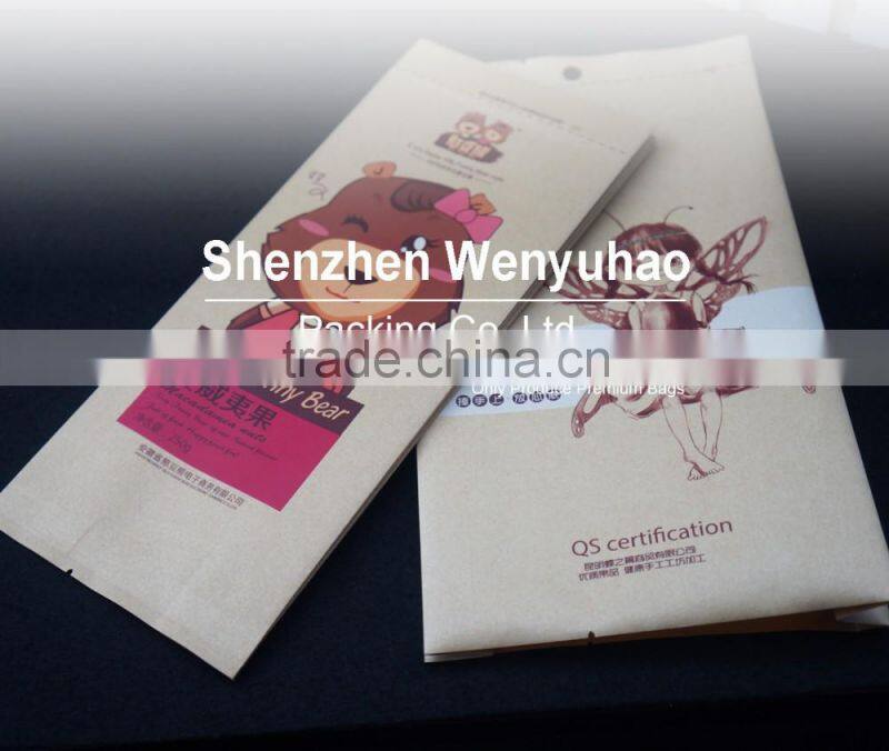 food grade vacuum snacks packing bag with printing , side gusset lamination packing bag