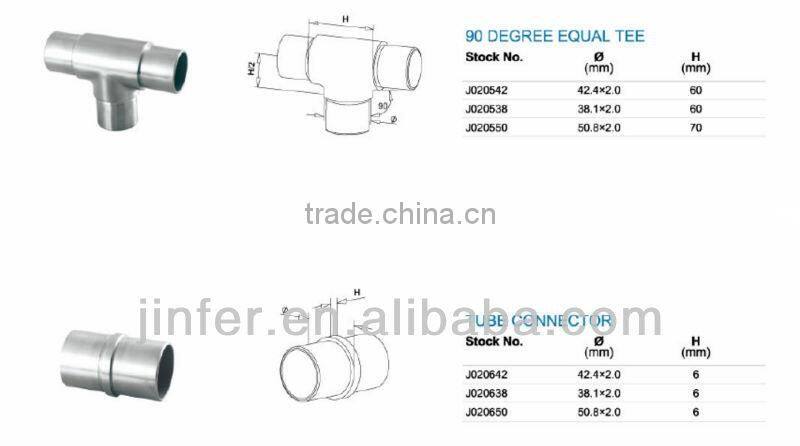 Stainless steel handrail flush joiner
