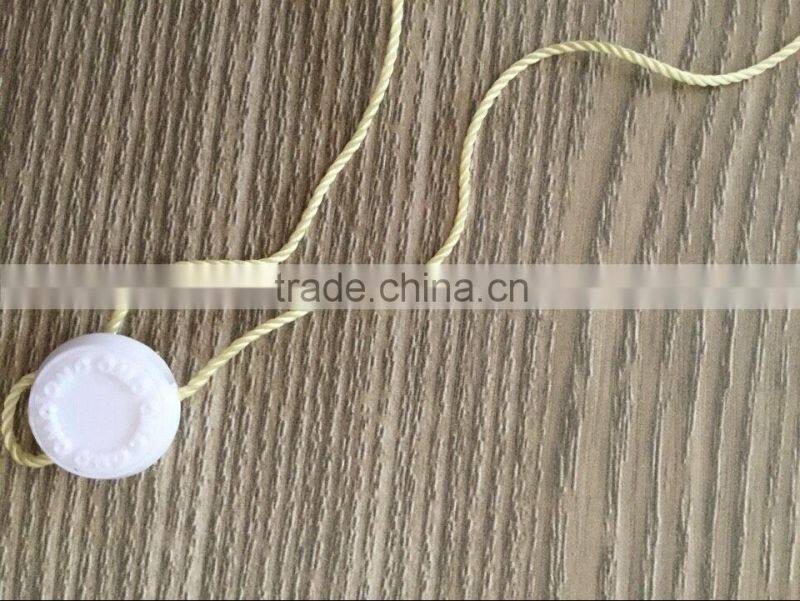 Custom elastic string tags,yellow common clothing plastic string