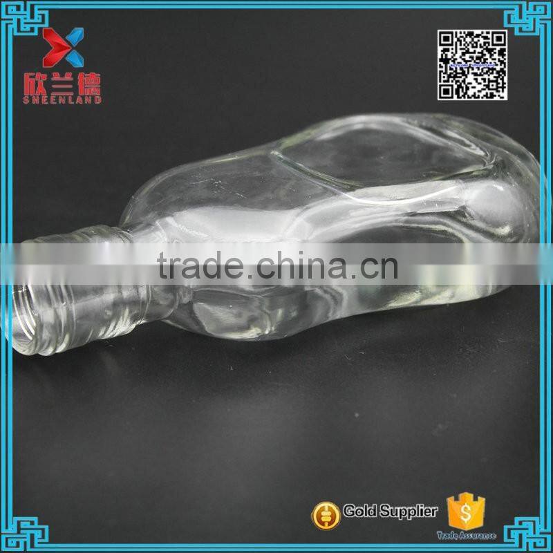 4oz calabash shaped glass wine bottle for alcohol drink wholesale