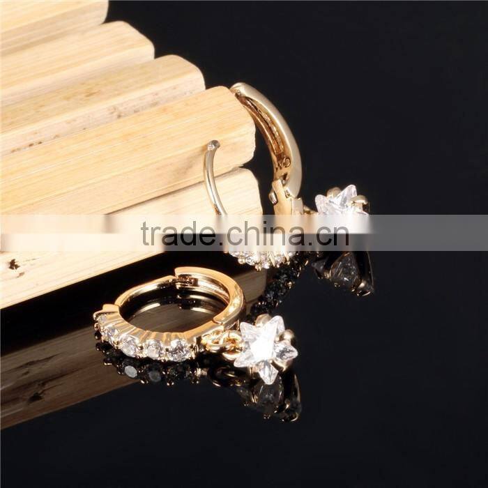 women fashion trend gift cubic zircon 2016 hot hanging earring