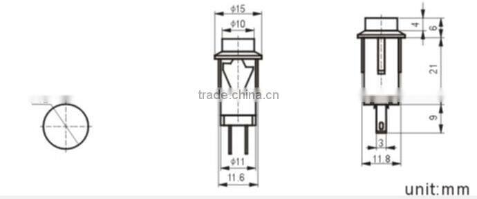 PBS-27B plastic push button switch push button m6 27mm push button switch(FBELE)