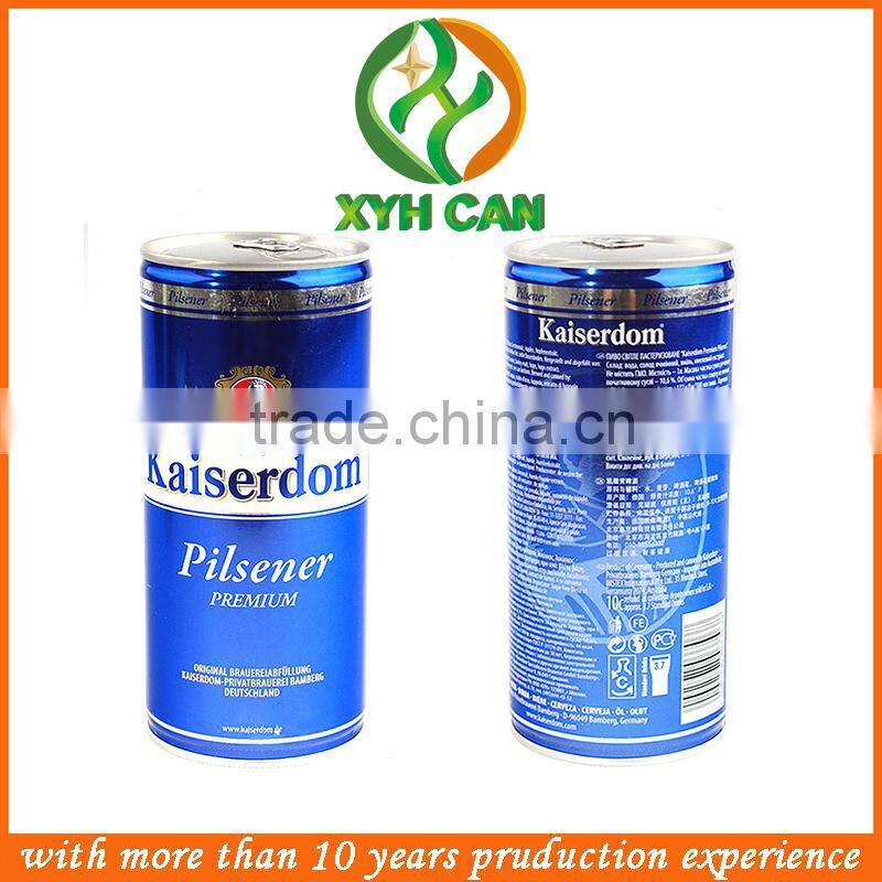 empty round beverage tall round tin can