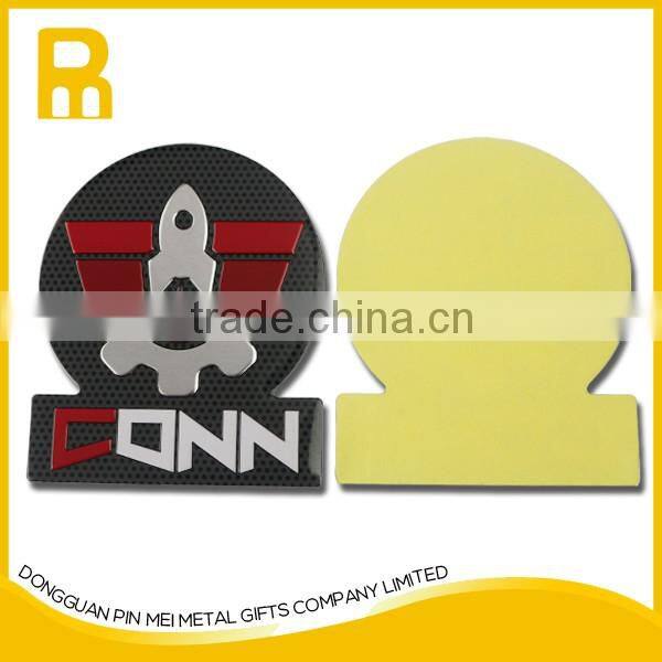 Metal adhesive sticker double coated tissue tape metal name tag sticker