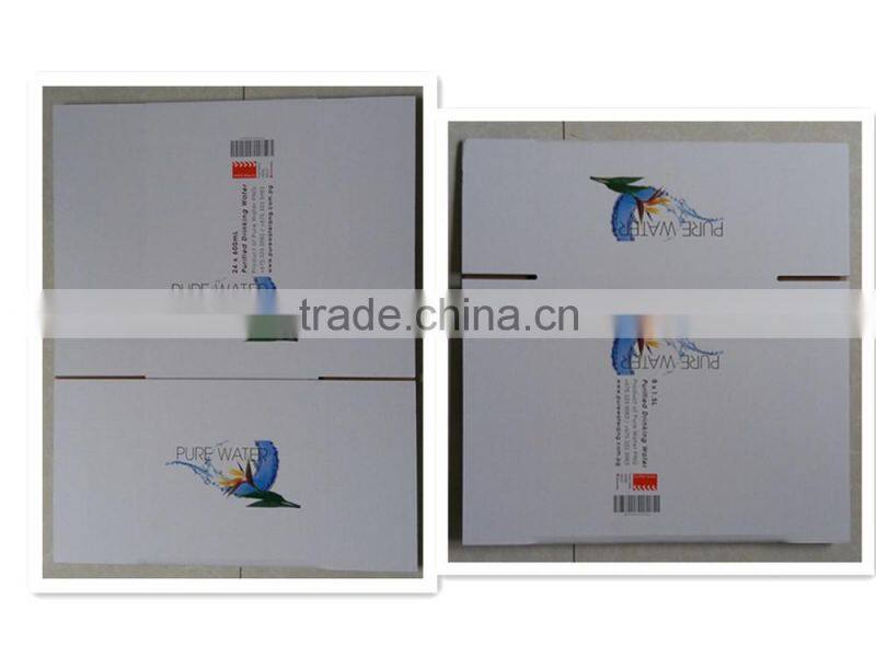 Beautiful pure water box,bottle Packing box