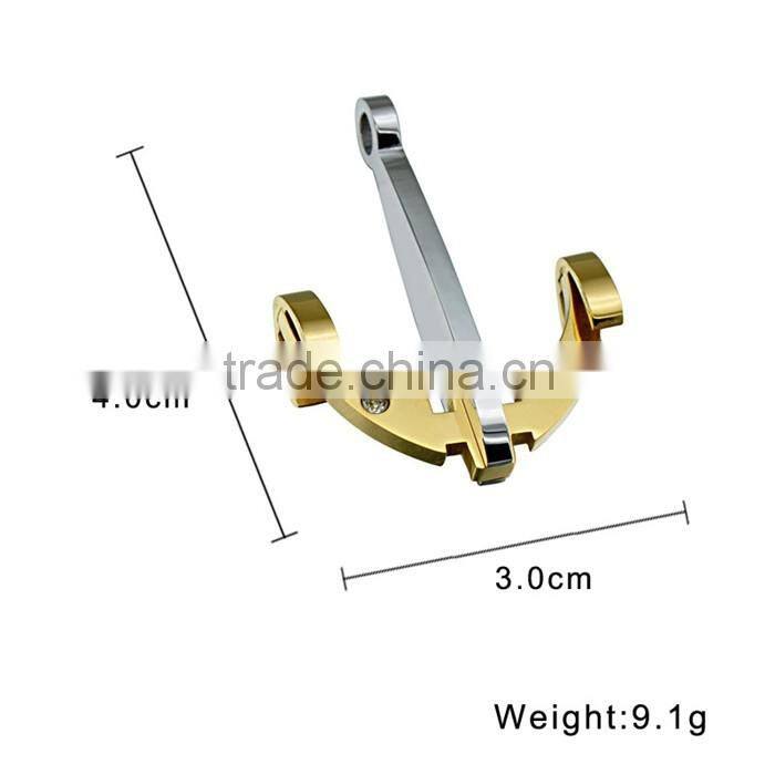 Latest personality design JCN0319 stainless steel anchor necklace pendant