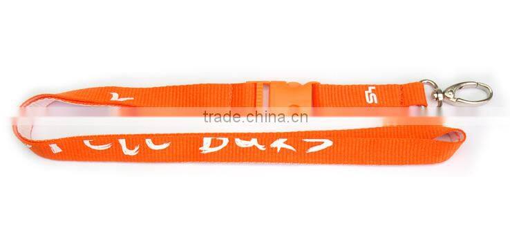 silk printing eco-friendly lanyard with snap hook