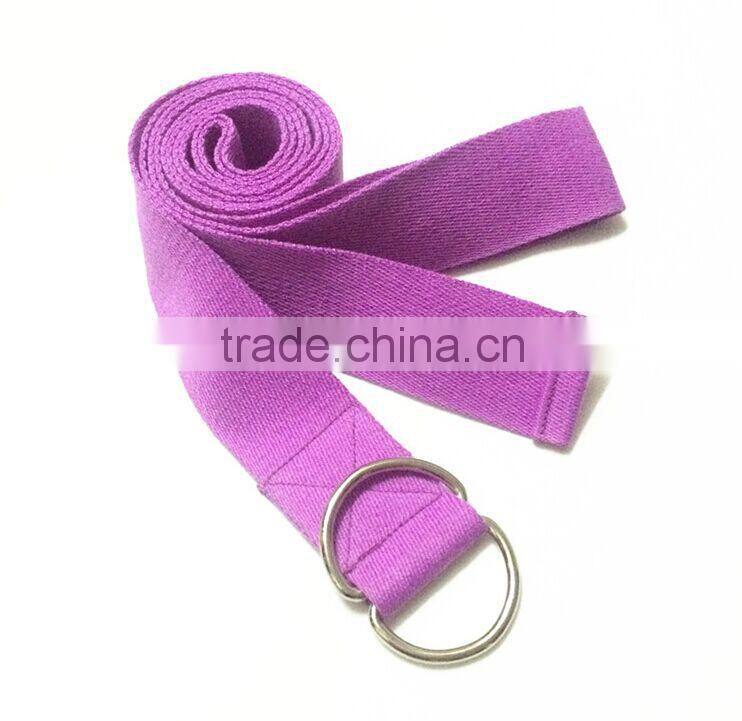 High Quality Adjustable Metal D-Ring Yoga Strap