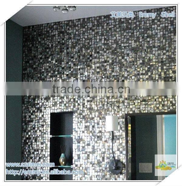 Brick shell mosaic tile gray mother of pearl mosaic wall tile