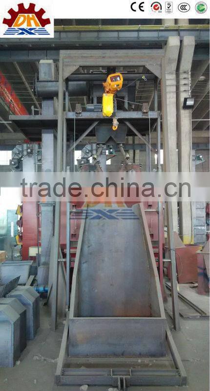 Turnkey service QR3210 tumble belt shot blasting machine with load&unload system
