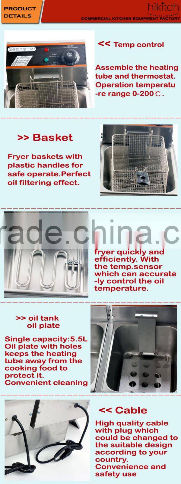 Commercial equipment 11L electric deep chicken fryers have reasonable price