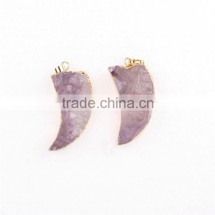 Golden Electroformed Edge Dyed Colors owl Drusy Agate Druzy Pendant Bead necklace--OEM welcome